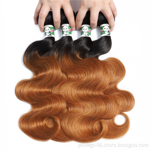 Natural Body Wave Human Hair Cuticle Aligned Virgin Ombre 1b-33 27 30 613 Blonde Raw Indian Virgin Human Hair Weave Bundles